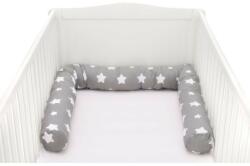 Fillikid Protectie laterale pentru pat lemn 190 cm Star grey Fillikid (437-17) - kidiko Lenjerii de pat bebelusi‎, patura bebelusi