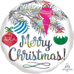 Anagram 18 inch-es Merry Christmas - Karácsonyfa Dísz Holografikus Fólia Lufi Karácsonyra