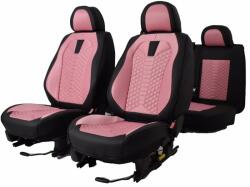 Honda Accord Kombi Vénusz Méretezett Üléshuzat Bőr/Szövet -Rózsaszín/Fekete- Komplett Garnitúra