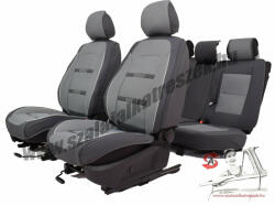 Hyundai Getz Neptunus Bőr/Szövet Méretezett Üléshuzat -Szürke- Komplett Garnitúra