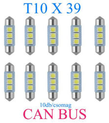 10Db/Csomag Canbus 3Smd Led Smd-Cd39Mm-3Smd Szofita