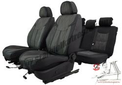 Honda Legend Zeus Méretezett Üléshuzat Bőr/Szövet -szürke/Fekete- Komplett Garnitúra