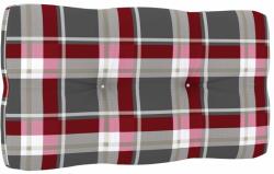 vidaXL Pernă de paleți, roșu carouri, 70x40x10 cm, material textil (314461)