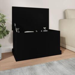 vidaXL Cutie de depozitare, negru, 70x40x38 cm, lemn prelucrat (816505)