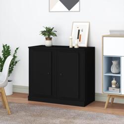 vidaXL Servante, 2 buc. , negru, 37, 5x35, 5x67, 5 cm, lemn prelucrat (816203) Comoda