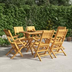 vidaXL Scaune de grădină pliante, 6 buc. , 55x61x90 cm, lemn masiv tec (3155062)
