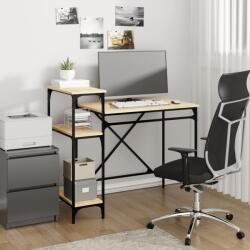 vidaXL Birou cu rafturi, stejar sonoma 105x50x90 cm lemn compozit/fier (826715)