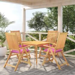 vidaXL Perne pentru scaun, 4 buc. , roz, 40x40x7 cm, material textil (361502)