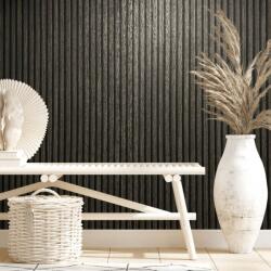 Noordwand Tapet Botanica Wooden Slats, negru și gri 33961 (444832)