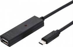 Valueline Cablu activ USB-C 2.0 la USB-A T-M 10m Negru Value 12.99. 1112 (12.99.1112-10)