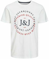 JACK & JONES Férfi póló JJSUPPLY Regular Fit 12221925 White (Méret S)