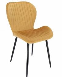 Jumi Skandináv stílusú szék, Jumi, Veira, bársony, fém, mustár, 52x57x (ART-SD-998575)