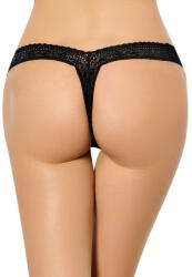 Queen Lingerie Lace V Thong Black L/XL