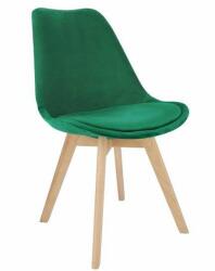 Jumi Skandináv stílusú szék, fa, bársony, zöld, 49x60x82 cm, Bari (ART-CM-946132)