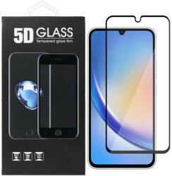 Samsung Galaxy A34 5G üvegfólia, tempered glass, előlapi, 5D, edzett, hajlított, fekete kerettel
