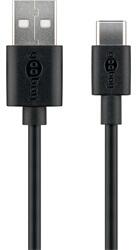 Goobay USB-C - USB adat- és töltőkábel, 1m, fekete 45735 (45735)