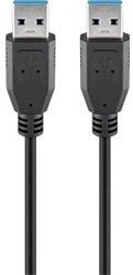 Goobay USB 3.0 (apa) - USB 3.0 (apa) kábel, 1 m, fekete (95717)