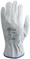 Euro Protection EP munkavédelmi bőrkesztyű, szürke színbőr bivaly/hasíték kézhát (1241)