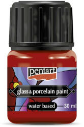 Pentart üvegfesték / porcelánfesték 30ml - Piros 21337 (21337)