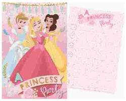  Disney Hercegnők Party Meghívó (ARJ008031I) - gyerekagynemu