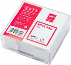 DELI Cub din hartie alba 91x87 mm cu suport, 300 file/set, DELI 7600