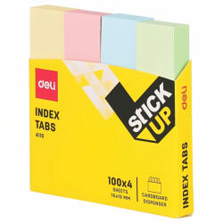 Deli Stick index hartie color 76 x 19 mm, 4 culori, DELI A110