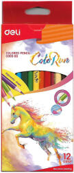 Deli Creioane colorate 12 culori/set, DELI ColoRun