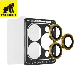 Type Gorilla Apple iPhone 13 Pro/13 Pro Max TG Armor Pro 3D Kameravédő Üvegfólia - Arany