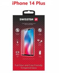 SWISSTEN Glass Full Glue cadru de culoare Case friendly iPhone 14 plus Negru (54501824)
