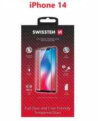 SWISSTEN Glass Full Glue cadru de culoare Case friendly iPhone 14 Negru (54501823)