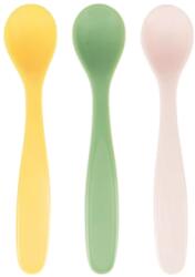 Badabulle - Set de 3 lingurite flexibile, Pastel Set pentru masa bebelusi