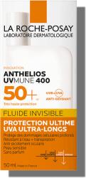 L'Oréal La Roche-Posay Anthelios fluid invizibil fara parfum pentru protectie solara UVmune, SPF 50+, 50 ml