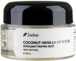 Sabio Cosmetics Exfoliant pentru buze Coconut-Vanilla, 30 ml, Sabio