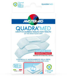 Pietrasanta Pharma Plasturi piele sensibilă Quadra Med Master-Aid, 2 mărimi, 20 bucăți, Pietrasanta Pharma