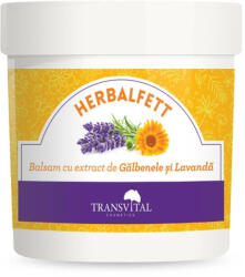 TRANSVITAL Herbalfett Balsam cu extract de Galbenele si Lavanda, 250 ml, Transvital