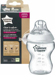 Tommee Tippee Biberon PP tetina din silicon Closer to Nature, 260 ml, +0 luni, Tommee Tippee