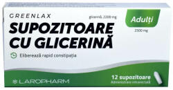 LAROPHARM Supozitoare cu glicerină pentru adulți Greenlax, 12 bucati, Laropharm