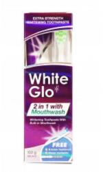 White Glo Pasta de dinti si periuta + apa de gura 2 în 1 Mouthwash, 100 ml , White Glo