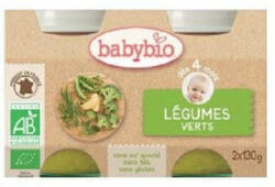 BABYBIO Piure Bio din legume verzi, +4 luni, 2x 130g, BabyBio