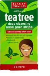Beauty Formulas Benzi pentru curatarea porilor de pe nas cu arbore de ceai, 6 bucati, Beauty Formulas Masca de fata