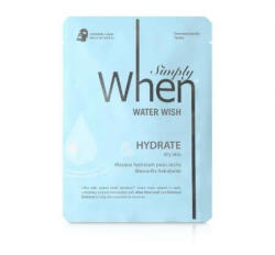 Masca hidratanta cu acid hialuronic si aloe vera, Water Wish, 23 g, When Beauty