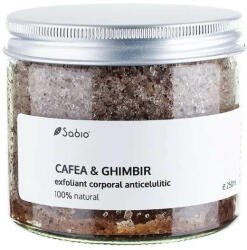Sabio Cosmetics Exfoliant anticelulitic cu cafea și ghimbir, 250 ml, Sabio