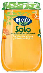 HERO BABY Meniu ecologic cu cartofi, somon si morcovi Solo, 190 gr, +8 luni, Hero Baby