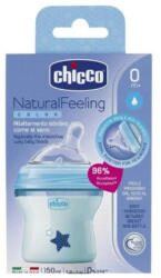 Chicco Biberon Natural Feeling ROZ, 150 ml si suzeta physiosoft sil 0+ 0974010-7