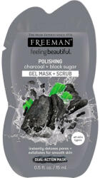 FREEMAN Mască-gel exfoliantă cu cărbune și zahăr negru, 15 ml, Freeman
