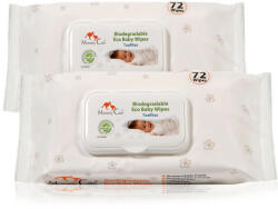 MOMMY CARE Pachet Servetele ecologice biodegradabile pentru bebelusi, 72 bucati + 72 bucati, Mommy Care