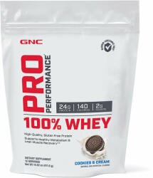 GNC Pro Performance 100% Whey, Proteina Din Zer, Cu Aroma De Biscuiti Si Crema, 411.6g