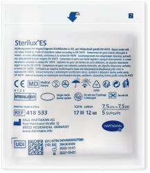  Comprese din tifon sterile Sterilux ES, 7.5 cm x 7.5 cm, 1 bucata, Hartmann