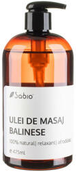 Sabio Cosmetics Ulei de masaj Balinese 100% natural, 475 ml, Sabio