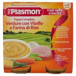 Plasmon Dietetici Alimentari Piure Meniu din legume, vitel si faina de orez, 190 g, +6 luni, Plasmon